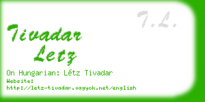 tivadar letz business card